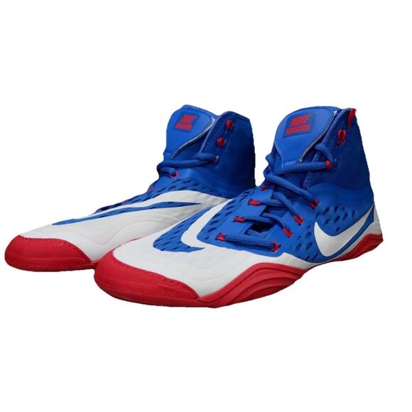 Nike Hypersweep Wrestling Shoes Varsity Blue Red SAMPLE 717175-416 Mens Sz 12 - Picture 2 of 7